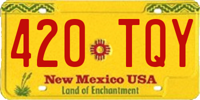 NM license plate 420TQY