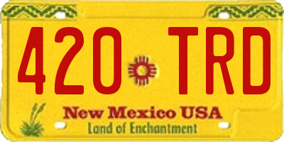 NM license plate 420TRD