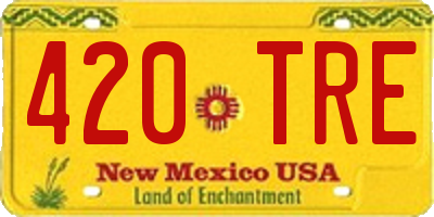 NM license plate 420TRE