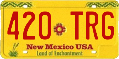 NM license plate 420TRG