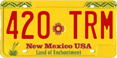 NM license plate 420TRM