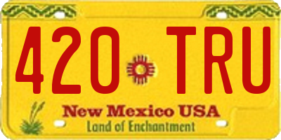 NM license plate 420TRU