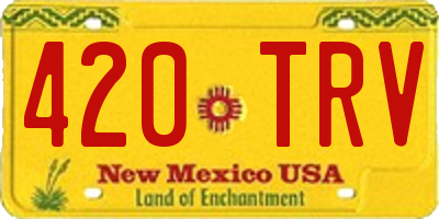 NM license plate 420TRV
