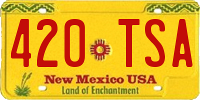 NM license plate 420TSA