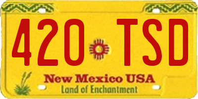 NM license plate 420TSD
