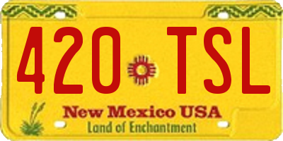 NM license plate 420TSL