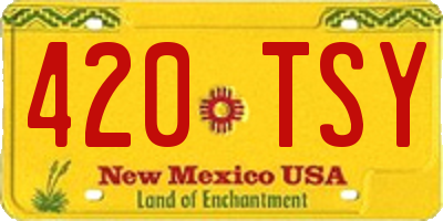 NM license plate 420TSY