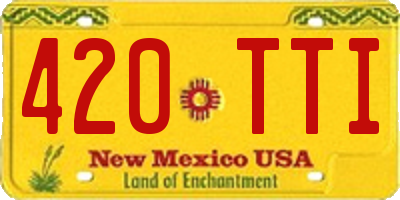 NM license plate 420TTI