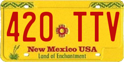 NM license plate 420TTV