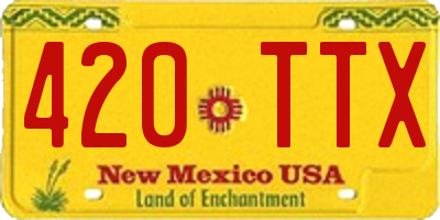 NM license plate 420TTX