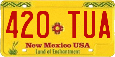 NM license plate 420TUA