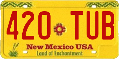 NM license plate 420TUB