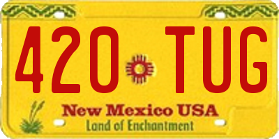 NM license plate 420TUG