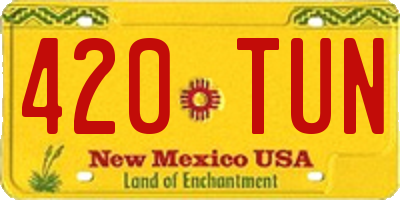 NM license plate 420TUN
