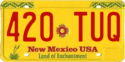 NM license plate 420TUQ