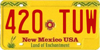 NM license plate 420TUW