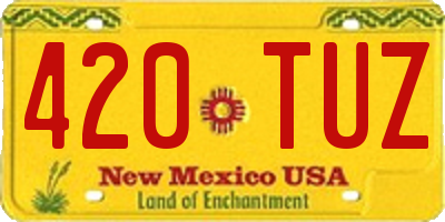 NM license plate 420TUZ