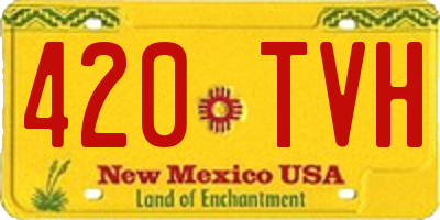 NM license plate 420TVH