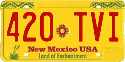 NM license plate 420TVI