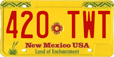 NM license plate 420TWT