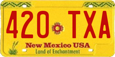 NM license plate 420TXA