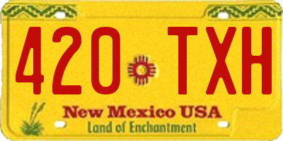 NM license plate 420TXH