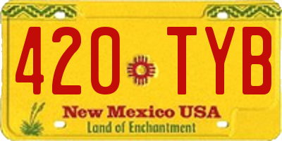 NM license plate 420TYB