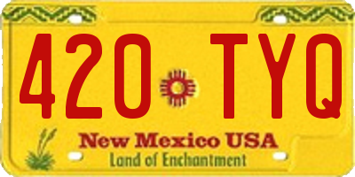 NM license plate 420TYQ
