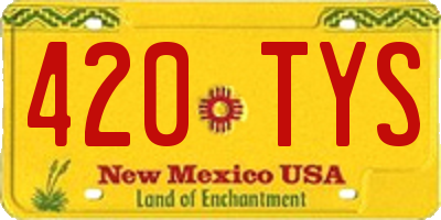 NM license plate 420TYS