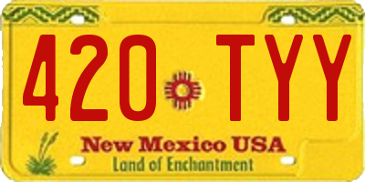NM license plate 420TYY