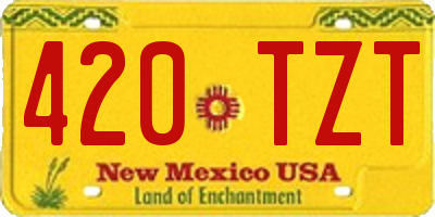 NM license plate 420TZT