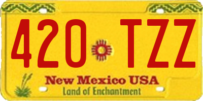 NM license plate 420TZZ