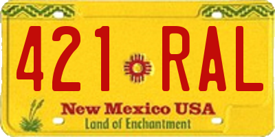 NM license plate 421RAL