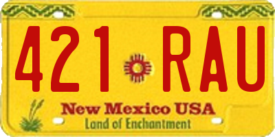 NM license plate 421RAU