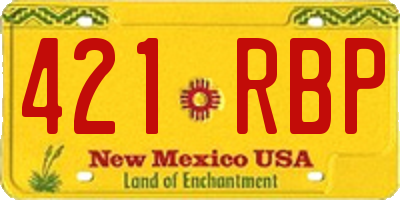 NM license plate 421RBP