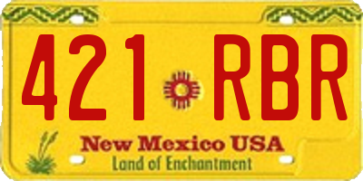NM license plate 421RBR