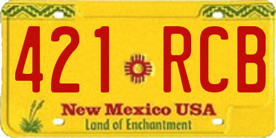 NM license plate 421RCB