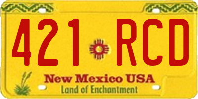 NM license plate 421RCD