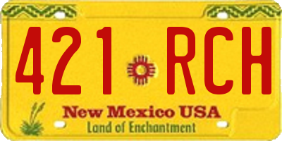 NM license plate 421RCH
