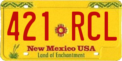 NM license plate 421RCL