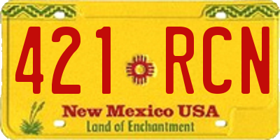 NM license plate 421RCN