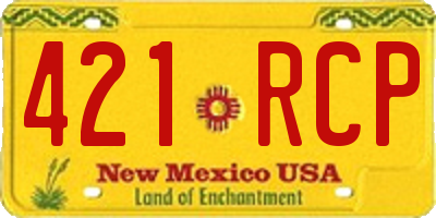 NM license plate 421RCP