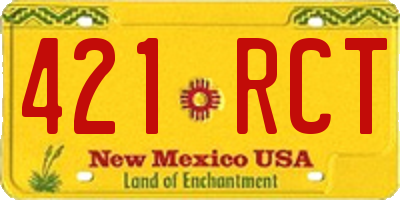 NM license plate 421RCT