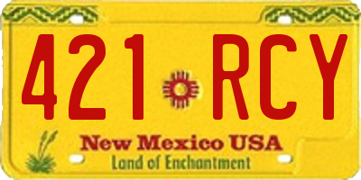 NM license plate 421RCY