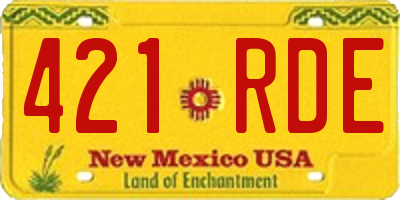 NM license plate 421RDE