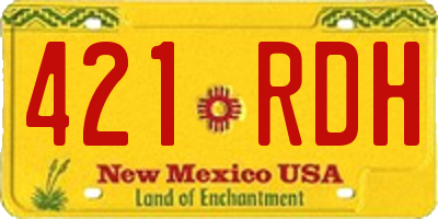 NM license plate 421RDH