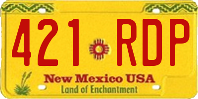 NM license plate 421RDP