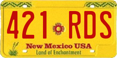 NM license plate 421RDS