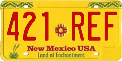NM license plate 421REF