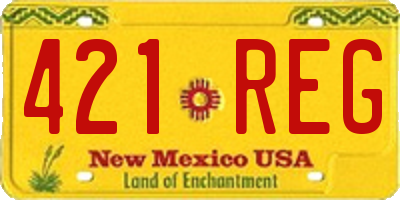 NM license plate 421REG